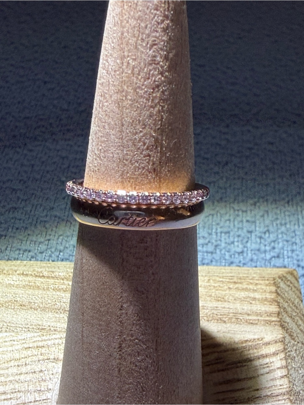 De Beers Pink Diamond Pink Gold Band Ring